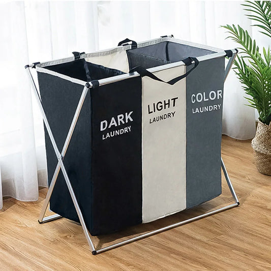 3 Grids Laundry Basket