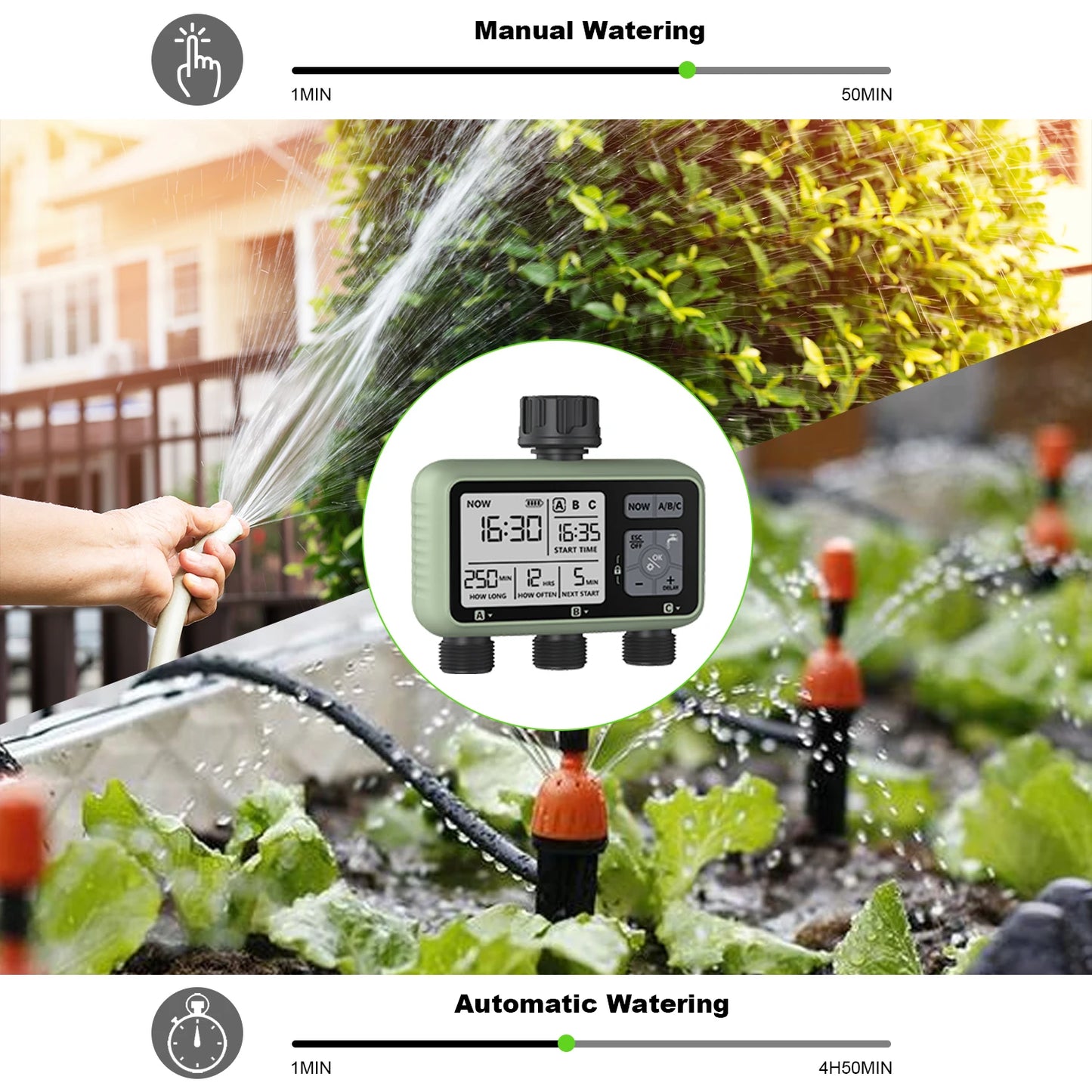 3-Outlet Automatic Water Timer
