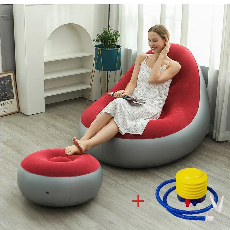 Inflatable Sofa With Footstool