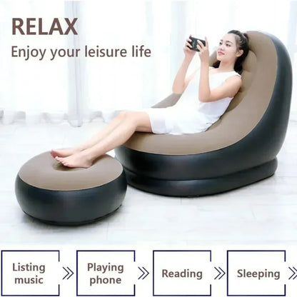 Inflatable Sofa With Footstool
