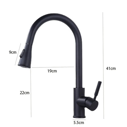 Stainless Steel Water Faucet With Pull Out Spout