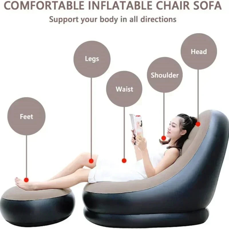 Inflatable Sofa With Footstool