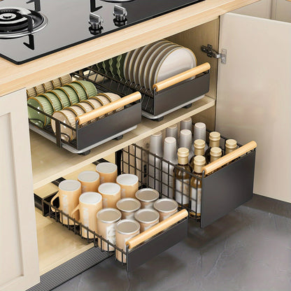 Pull Out Organizer, Dish Rack , Multifunctional