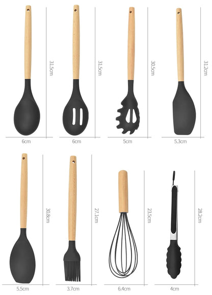 12 Pcs Silicone Kitchenware