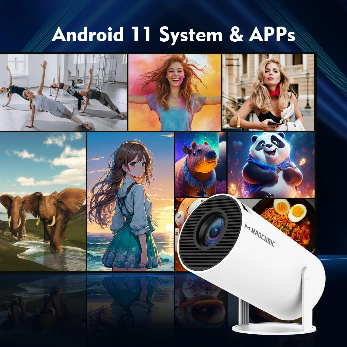 Home/Outdoor Cinema Projector HY300 Pro