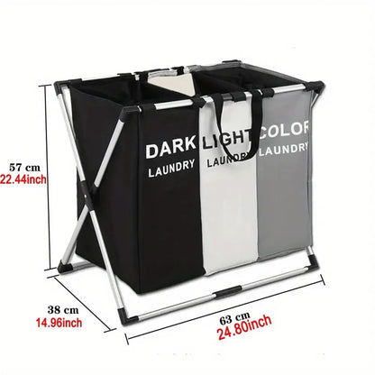 3 Grids Laundry Basket