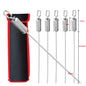 Stainless Steel BBQ Skewers with Quick Release Metal Sliding Handle