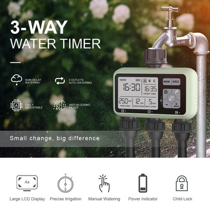 3-Outlet Automatic Water Timer
