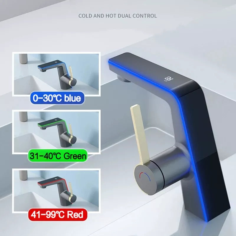 High Tech Temperature Display Faucet