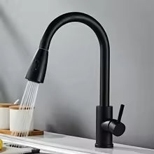 Stainless Steel Water Faucet With Pull Out Spout